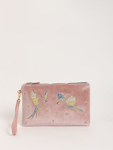 Studiowest Pink Velvet Pouch