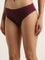 Wunderlove Burgundy Lace Invisible Hi-Leg Brief