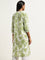 Utsa Green Floral Printed Straight Cotton Kurta