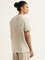 ETA Beige Henley Cotton Slim Fit T-Shirt