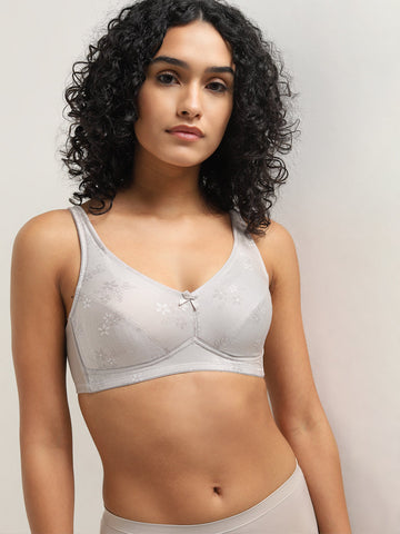 Wunderlove Light Brown Jacquard Embroidered Padded Bra