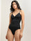 Wunderlove Swimwear Black Ruched Design Wundersculpt Swimsuit