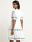 LOV White Embroidered Tiered Dress