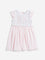 HOP Kids Pink Crochet Design A-line Dress