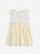 HOP Kids Yellow Crochet Design A-line Dress