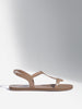 LUNA BLU Dark Beige Multi-Strap Slingback Sandals