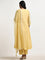 Vark Yellow Embroidered Kurta, Inner, Pants & Dupatta Set