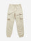 Y&F Kids Beige Cargo-Style Mid Rise Joggers