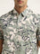 WES Casuals Sage Floral Printed Slim Fit Shirt