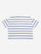 Y&F Kids Blue Stripes Printed Polo Crop T-Shirt