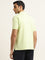 WES Casuals Lime Solid Slim Fit Polo T-Shirt