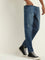 Nuon Blue Washed Mid Rise Slim Fit Jeans