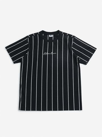 Y&F Kids Black Striped T-Shirt