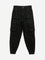 Y&F Kids Black Cargo-Style Mid-Rise Cotton Blend Joggers