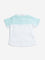 HOP Baby Blue Colour-Blocked Collared T-Shirt