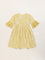 Utsa Kids Mustard Floral Design A-Line Cotton Dress (8 -14yrs)