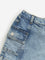 HOP Kids Blue Mid-Rise Denim Skort