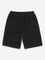 Y&F Kids Black Solid Mid-Rise Cotton Shorts