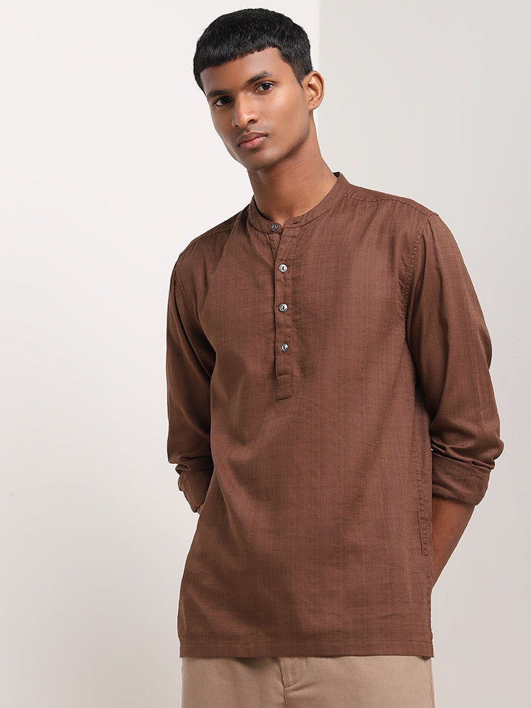 ETA Brown Resort-Fit Cotton Shirt