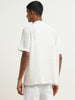 Nuon Off-White Knit-Textured Relaxed-Fit Shirt