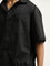 Nuon Black Solid Relaxed-Fit Shirt