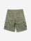 HOP Kids Olive Green Cargo-Style Cotton Shorts