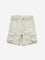 HOP Kids Beige Cargo-Style Mid-Rise Cotton Shorts