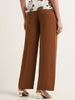 Wardrobe Brown Wide-Leg Fit Trousers