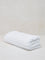 Westside Home White Self-Striped Luxe Bath Towel