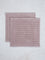 Westside Home Pink Self-Striped Luxe Ripple Face Towels (Set of 2)