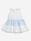 HOP Baby White Schiffli Design Tiered Cotton Dress