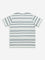 Y&F Kids Green Striped Cotton T-Shirt