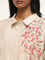 Vark Beige Floral Embroidered Straight Tunic With Pants Set