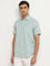 WES Casuals Sage Striped Relaxed-Fit Cotton Shirt