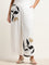 Gia White Foliage Design High-Rise Pants