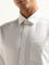 WES Formals White Checks Design Relaxed-Fit Cotton Shirt