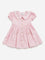 HOP Baby Pink Seersucker A-Line Cotton Dress