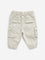 HOP Baby Beige Mid-Rise Cotton Cargo Joggers