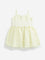 HOP Kids Yellow Lace Design Party Dress