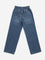 Y&F Kids Dark Blue Straight - Fit High - Rise Jeans