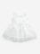 HOP Baby Off-White Bow Applique A-Line Mesh Dress