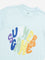 HOP Kids Light Blue Text Printed T-Shirt