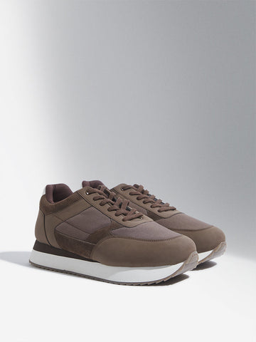 SOLEPLAY Brown Lace-Up Sneakers