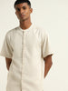 ETA Light Taupe Solid Resort-Fit Cotton Shirt