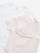 HOP Baby Pink Printed Cotton Rompers & Bib - Pack of 2