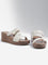 LUNA BLU Ivory Multi-Strap Wedge-Heel Sandals