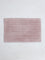 Westside Home Blush Pink Self-Striped Fluffy Bathmat