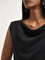 Wardrobe Black Solid Cowl Neck Top