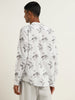 ETA White Floral Printed Resort-Fit Cotton Shirt