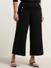 Gia Black Solid High-Rise Trousers